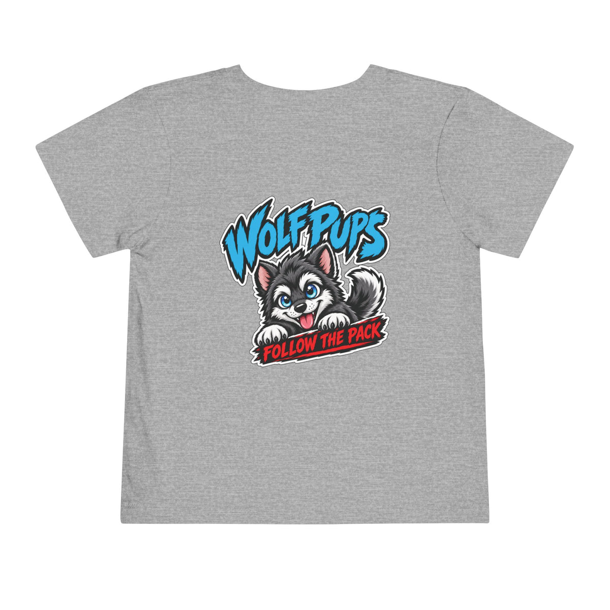 Toddler Tee — 'Wolf Pups Follow the Pack' Cute Husky Graphic Shirt