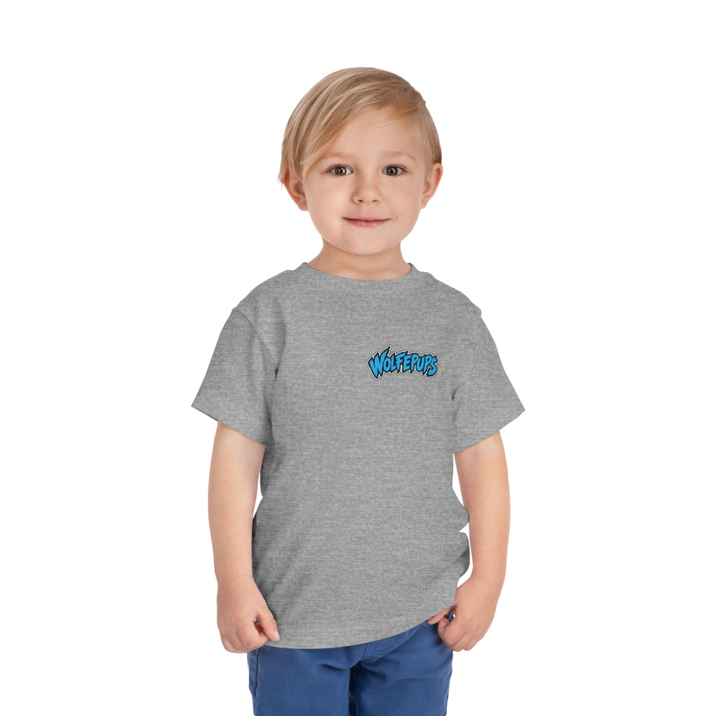 Toddler Tee — 'Wolf Pups Follow the Pack' Cute Husky Graphic Shirt