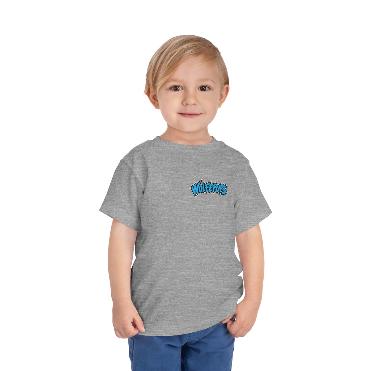 Toddler Tee — 'Wolf Pups Follow the Pack' Cute Husky Graphic Shirt
