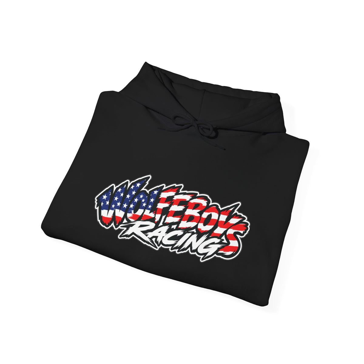 Wolfeboys Racing Hoodie – American Flag Graphic Racing Pullover