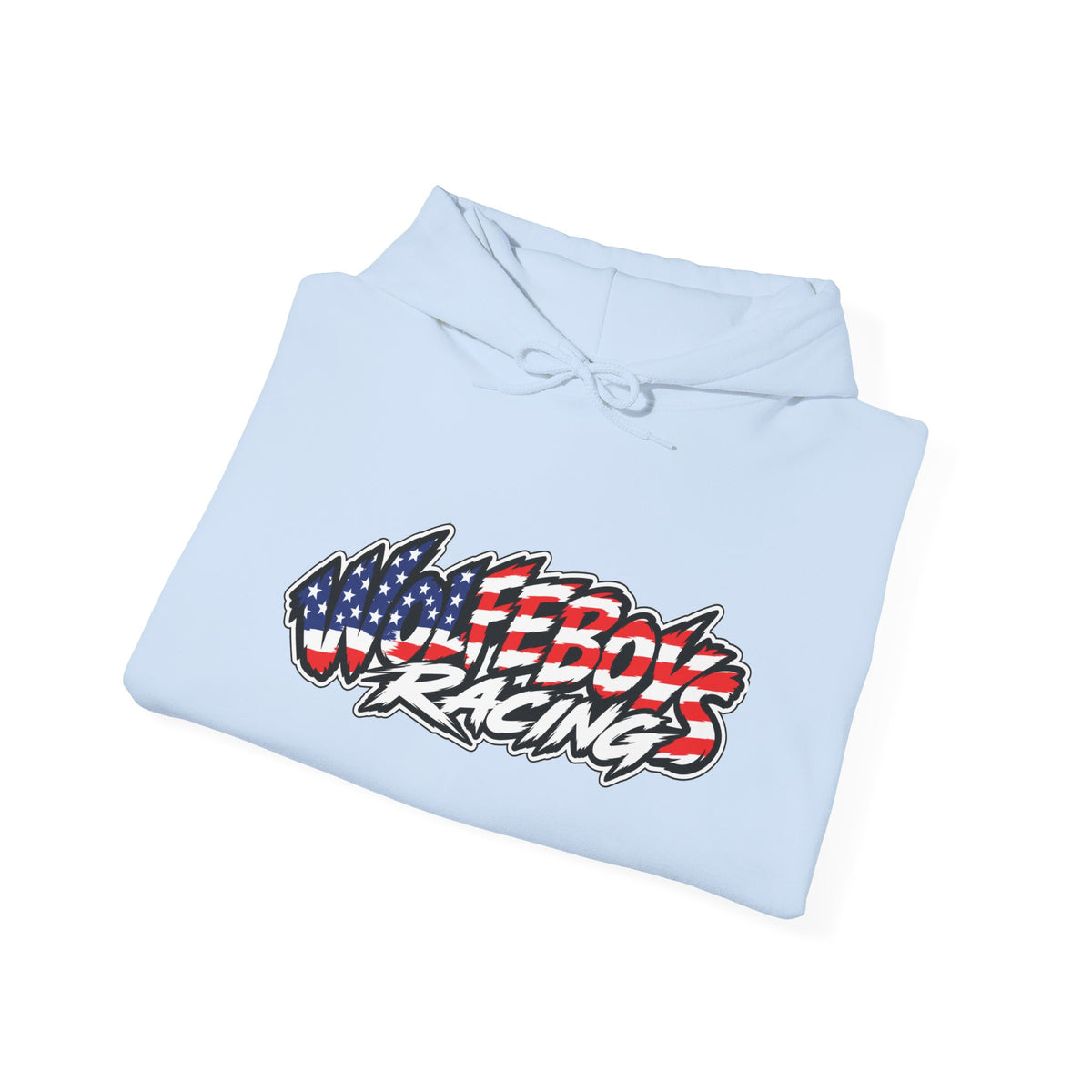 Wolfeboys Racing Hoodie – American Flag Graphic Racing Pullover