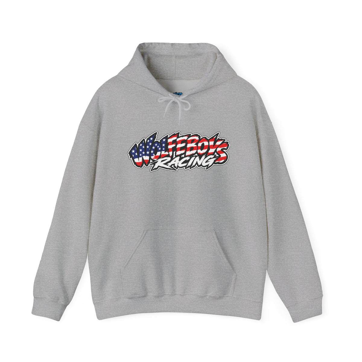 Wolfeboys Racing Hoodie – American Flag Graphic Racing Pullover