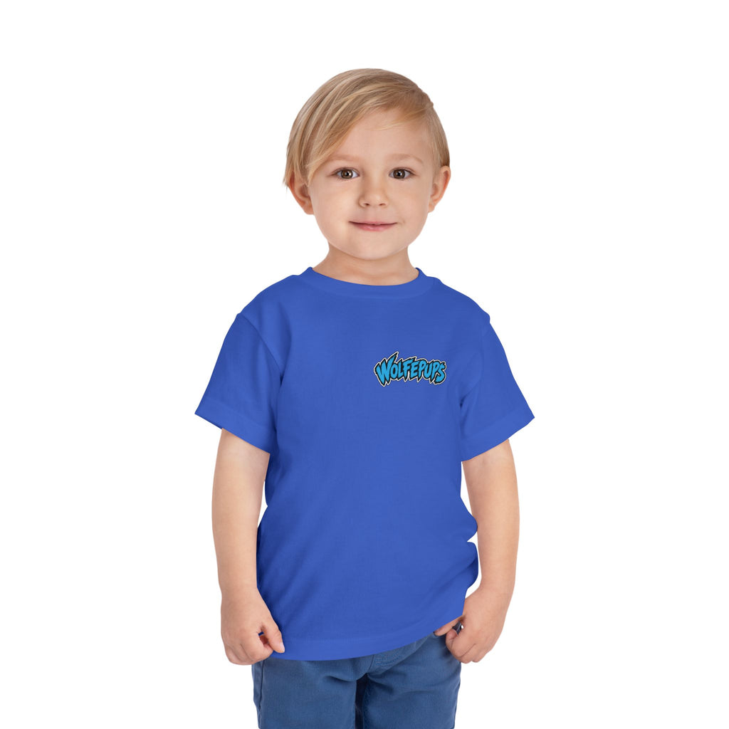 Toddler Tee — 'Wolf Pups Follow the Pack' Cute Husky Graphic Shirt
