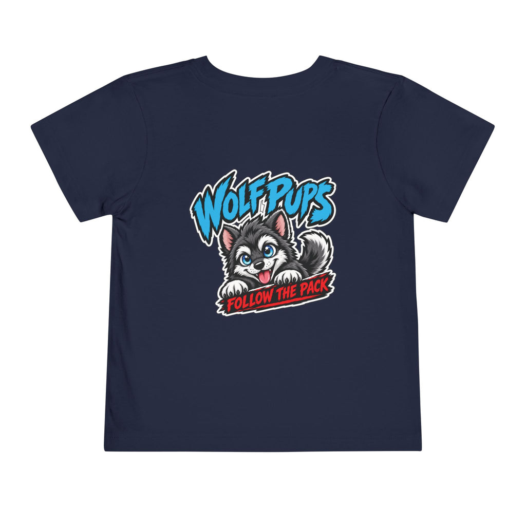 Toddler Tee — 'Wolf Pups Follow the Pack' Cute Husky Graphic Shirt