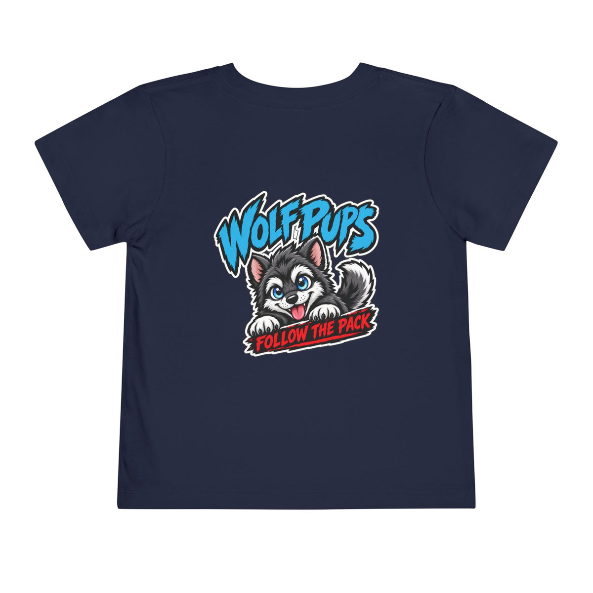 Toddler Tee — 'Wolf Pups Follow the Pack' Cute Husky Graphic Shirt