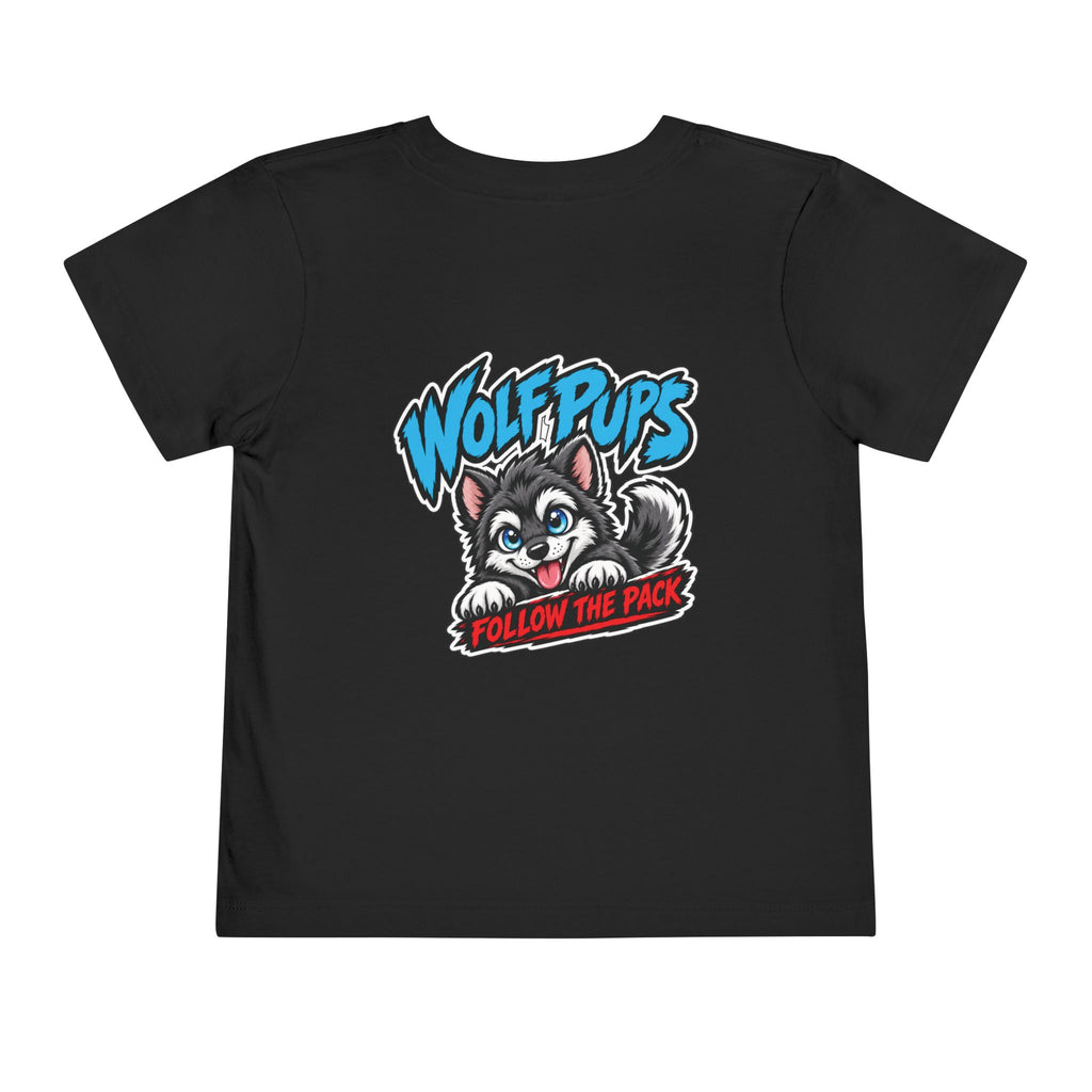 Toddler Tee — 'Wolf Pups Follow the Pack' Cute Husky Graphic Shirt