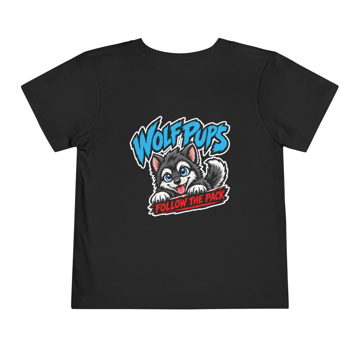 Toddler Tee — 'Wolf Pups Follow the Pack' Cute Husky Graphic Shirt