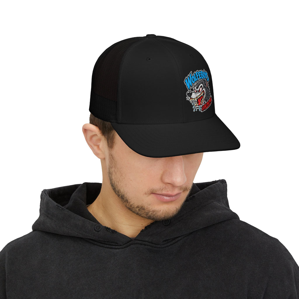Trucker Cap — 'WOLFEBOYS' Vintage Wolf Patch Snapback