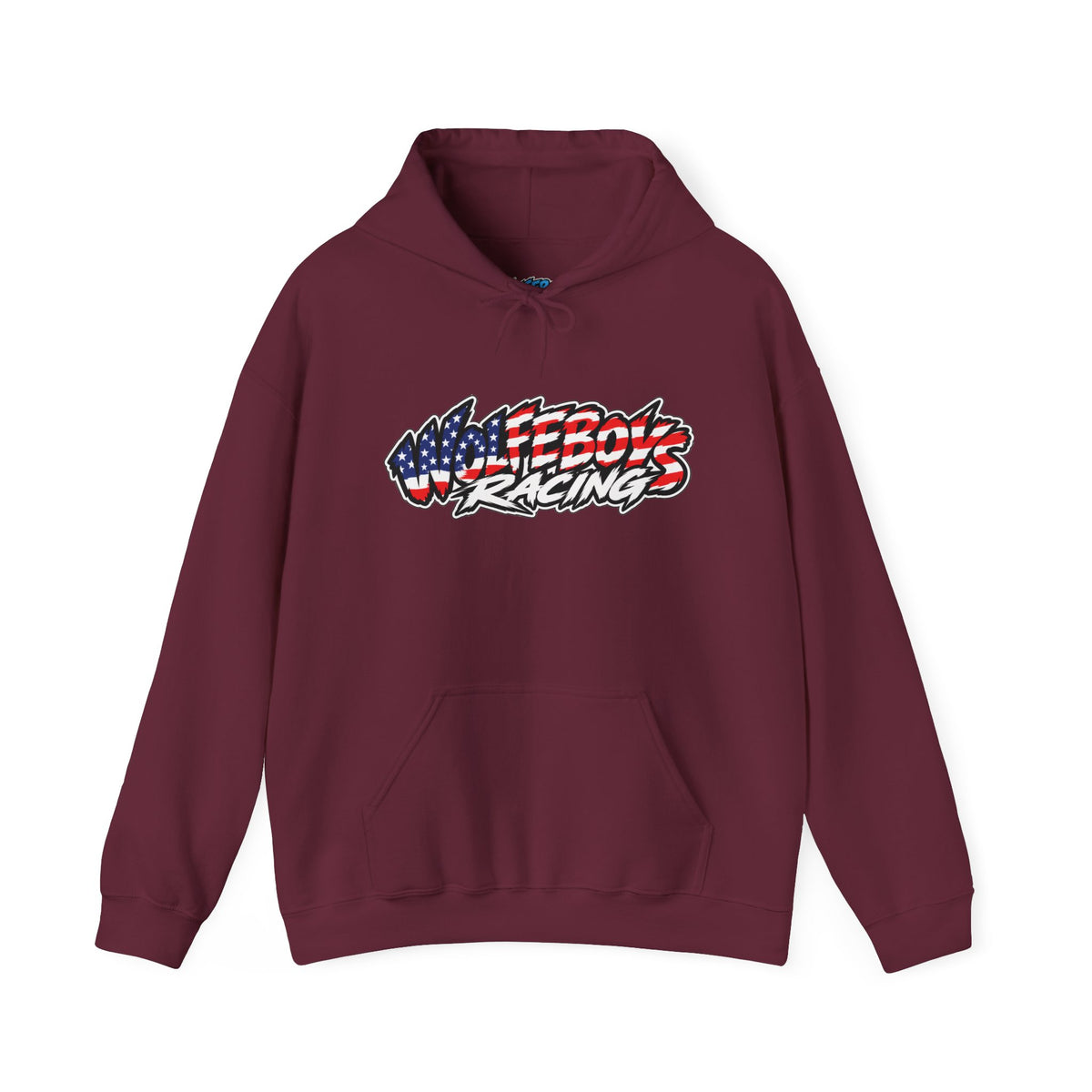 Wolfeboys Racing Hoodie – American Flag Graphic Racing Pullover