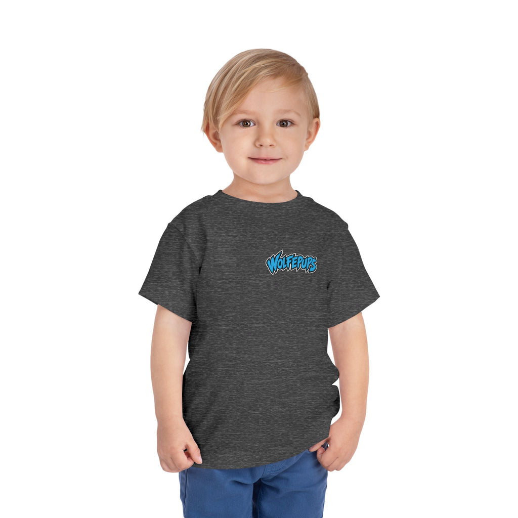 Toddler Tee — 'Wolf Pups Follow the Pack' Cute Husky Graphic Shirt