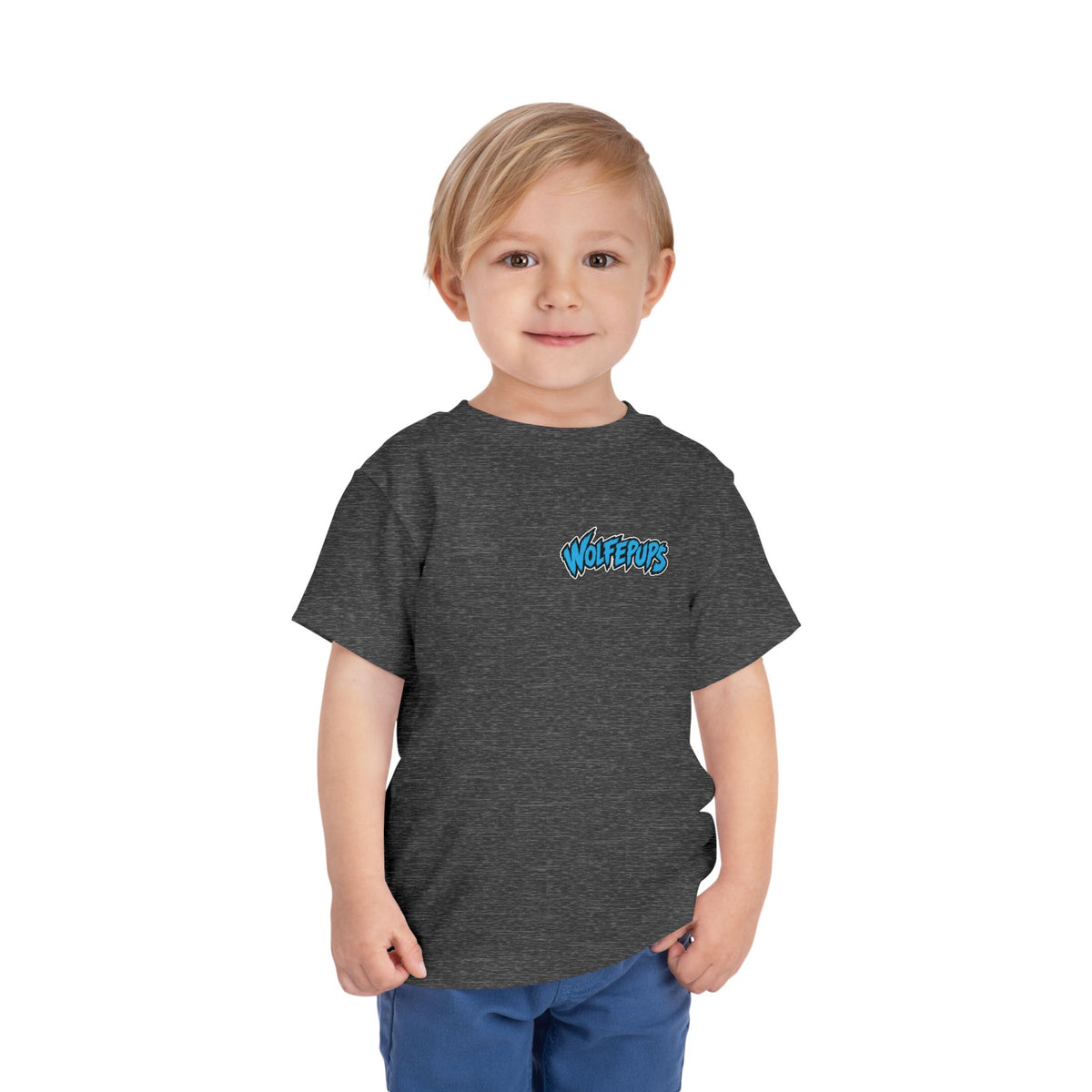 Toddler Tee — 'Wolf Pups Follow the Pack' Cute Husky Graphic Shirt