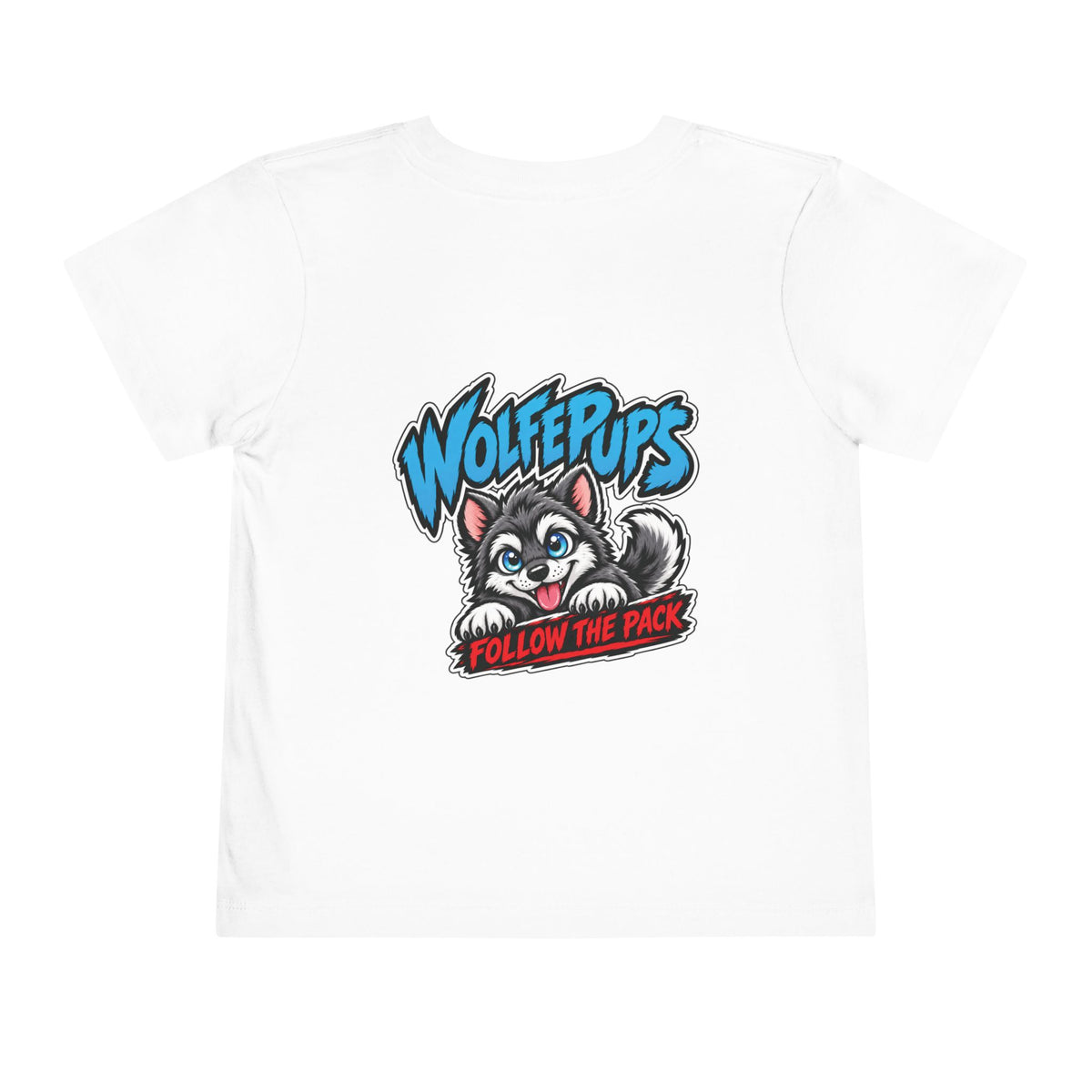 Toddler Tee — 'Wolf Pups Follow the Pack' Cute Husky Graphic Shirt