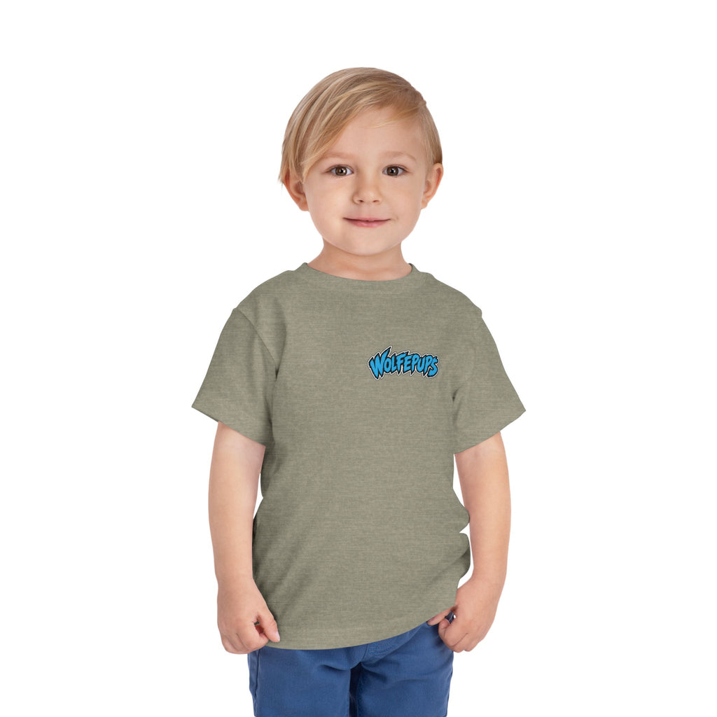 Toddler Tee — 'Wolf Pups Follow the Pack' Cute Husky Graphic Shirt