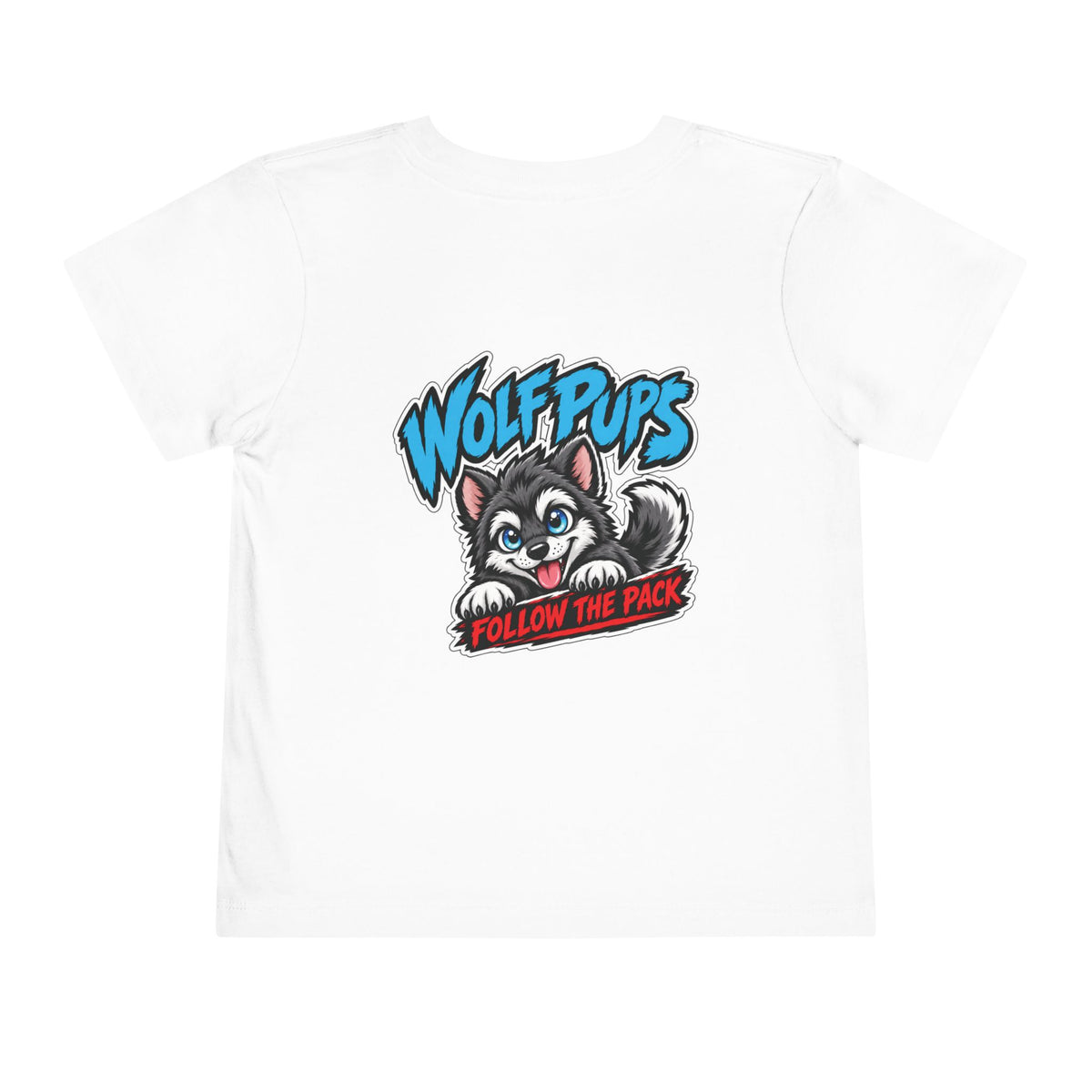 Toddler Tee — 'Wolf Pups Follow the Pack' Cute Husky Graphic Shirt