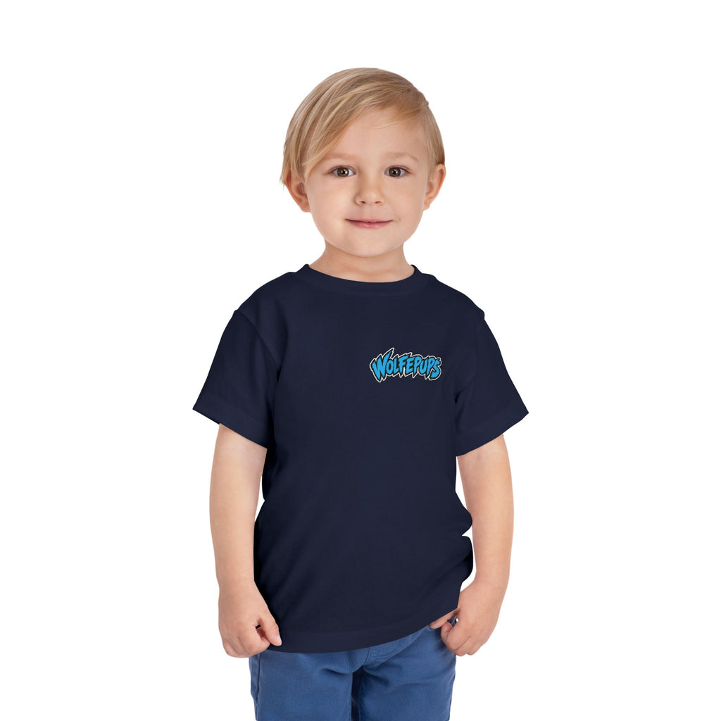 Toddler Tee — 'Wolf Pups Follow the Pack' Cute Husky Graphic Shirt
