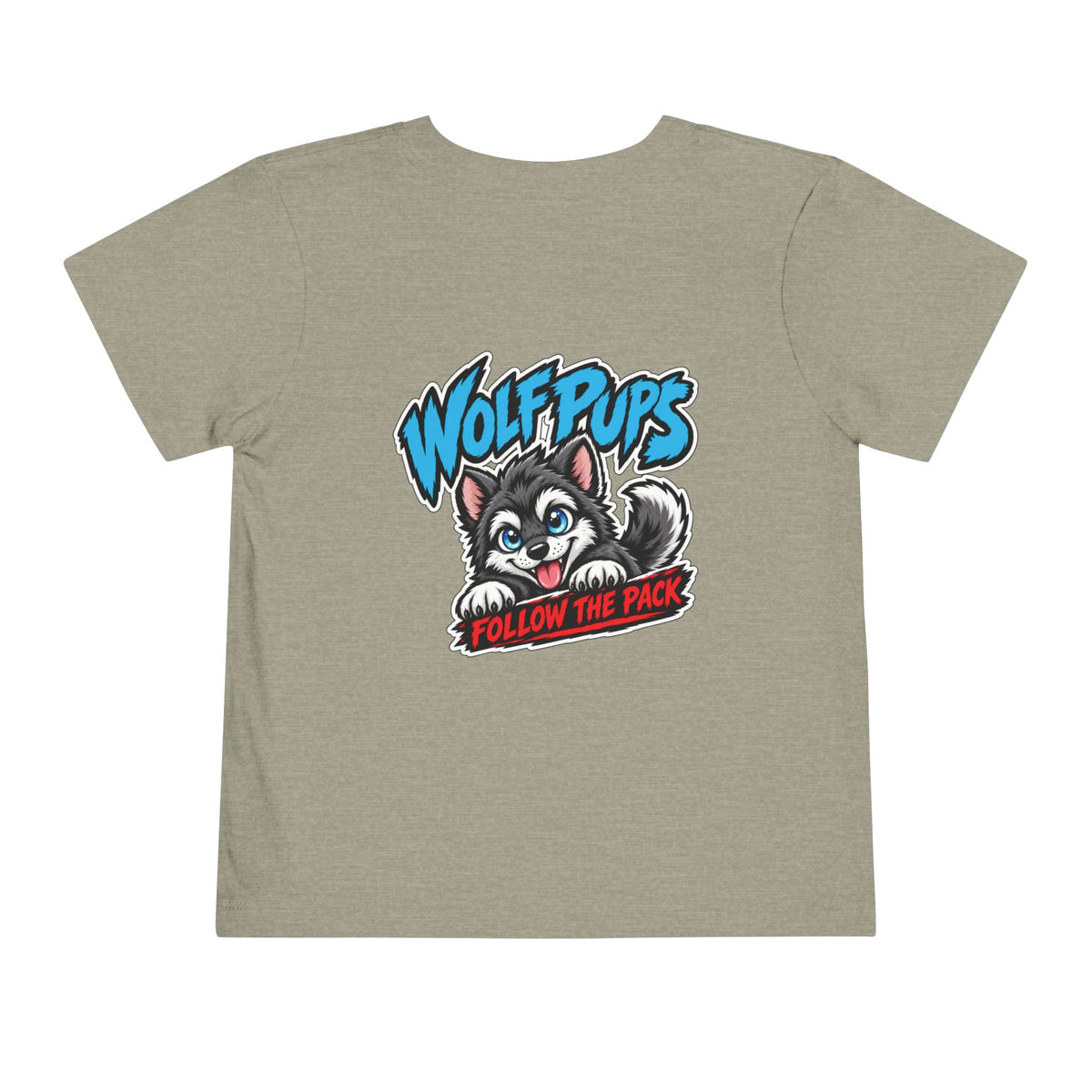 Toddler Tee — 'Wolf Pups Follow the Pack' Cute Husky Graphic Shirt