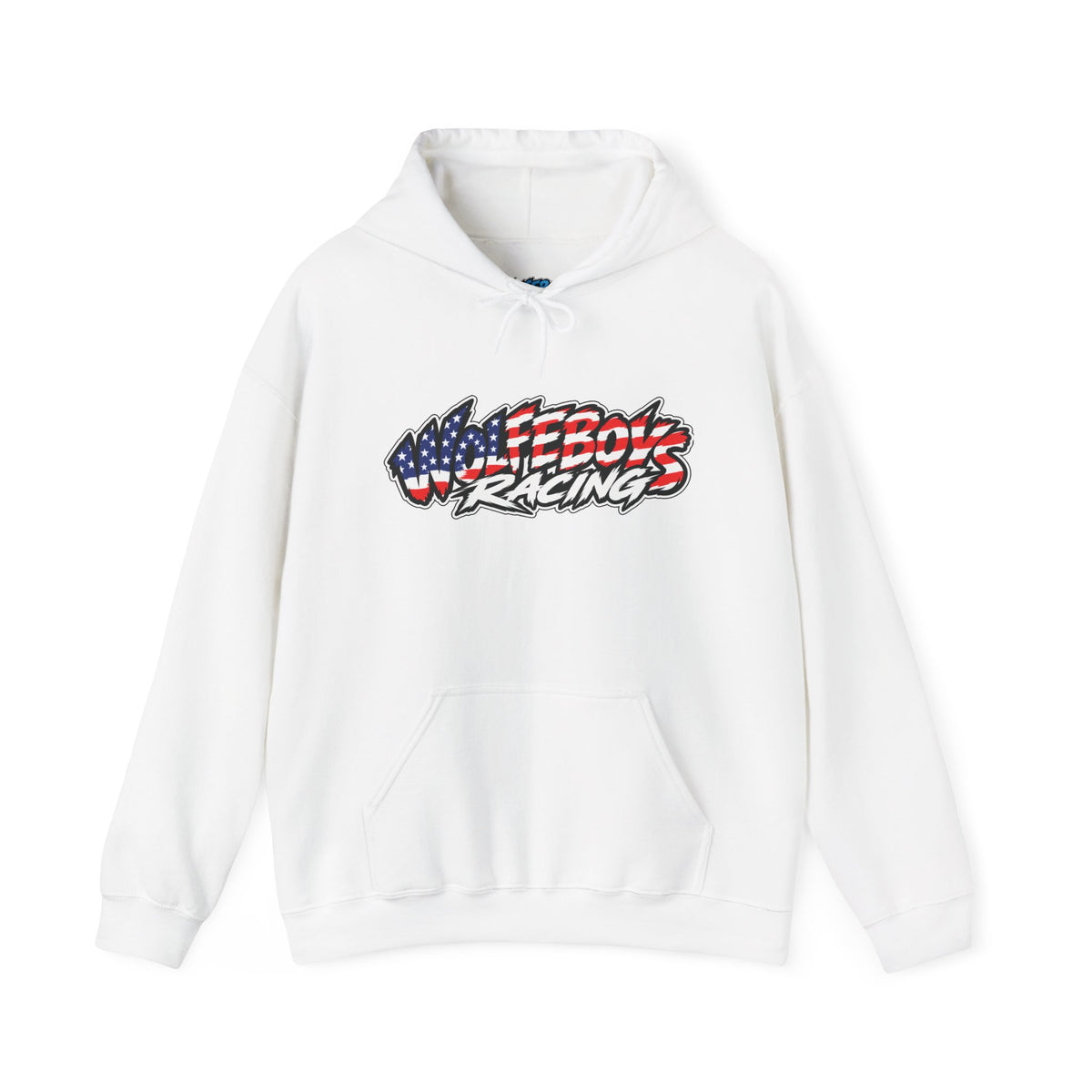 Wolfeboys Racing Hoodie – American Flag Graphic Racing Pullover