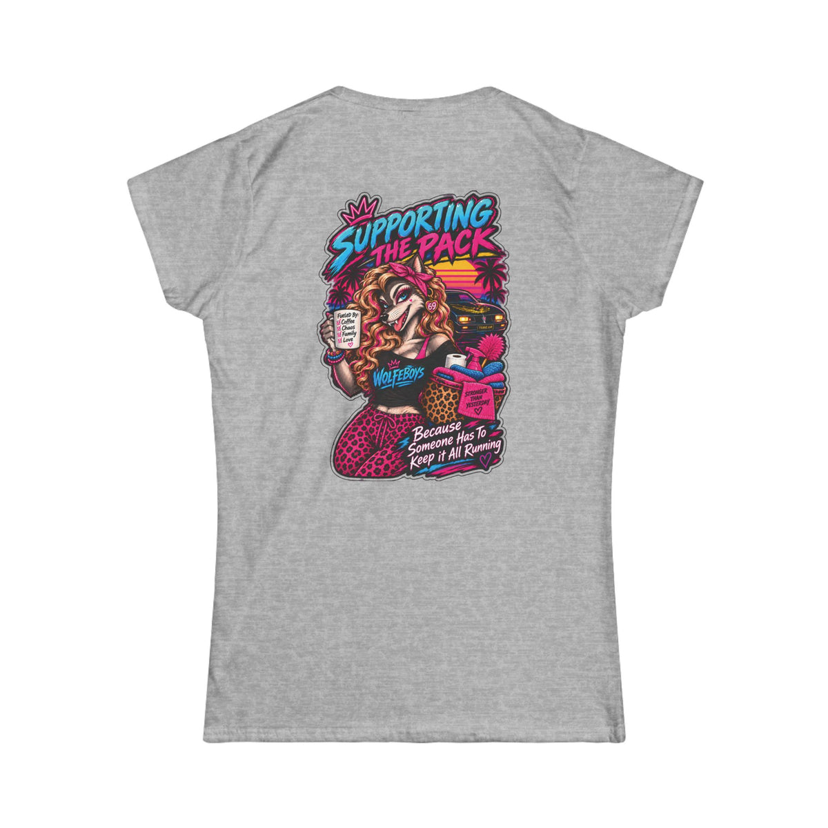 Women's Wolfeboys "Support the Pack" T-Shirt - Classic Crewneck Tee