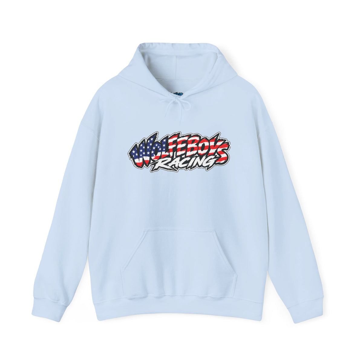 Wolfeboys Racing Hoodie – American Flag Graphic Racing Pullover