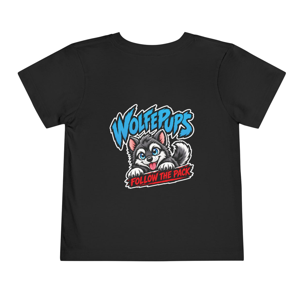 Toddler Tee — 'Wolf Pups Follow the Pack' Cute Husky Graphic Shirt