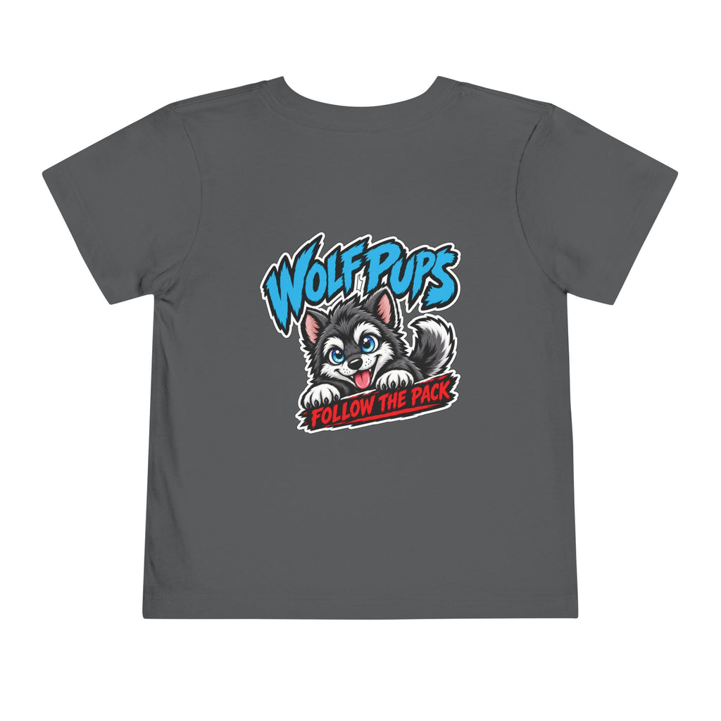 Toddler Tee — 'Wolf Pups Follow the Pack' Cute Husky Graphic Shirt