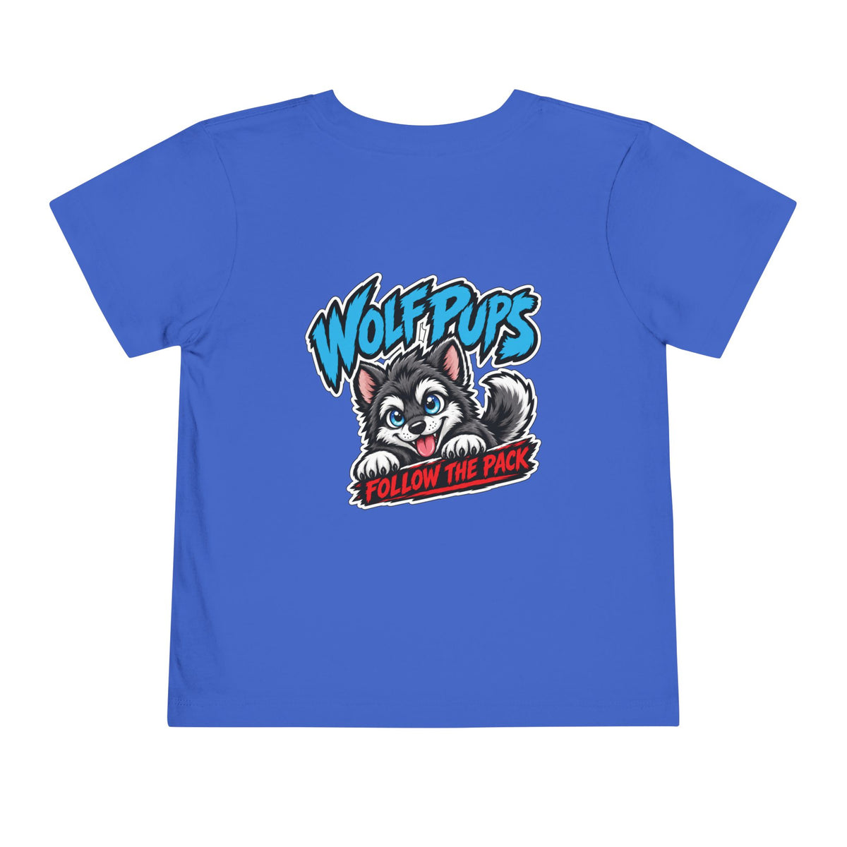 Toddler Tee — 'Wolf Pups Follow the Pack' Cute Husky Graphic Shirt